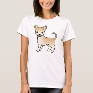 Fawn Smooth Coat Chihuahua Cute Cartoon Dog T-Shirt
