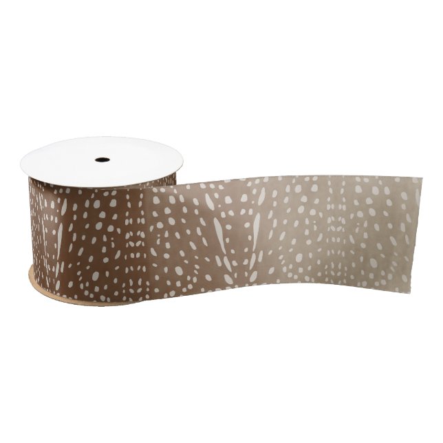 Fawn Spots Baby Deer Animal Print Pattern Satin Ribbon (Spool)