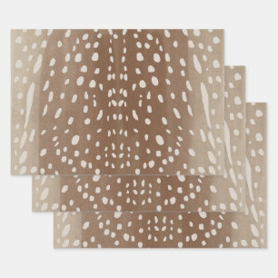 Fawn Spots Baby Deer Animal Print Pattern Wrapping Paper Sheet