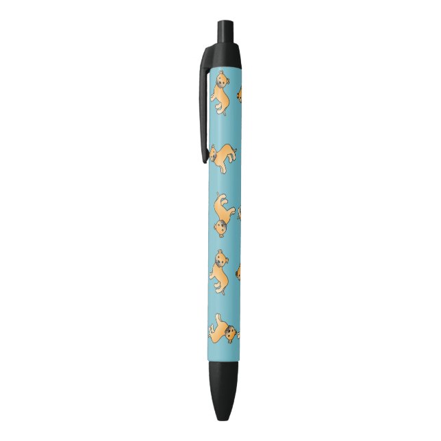 Fawn Staffordshire Bull Terrier Pattern Black Ink Pen (Top (Vertical))
