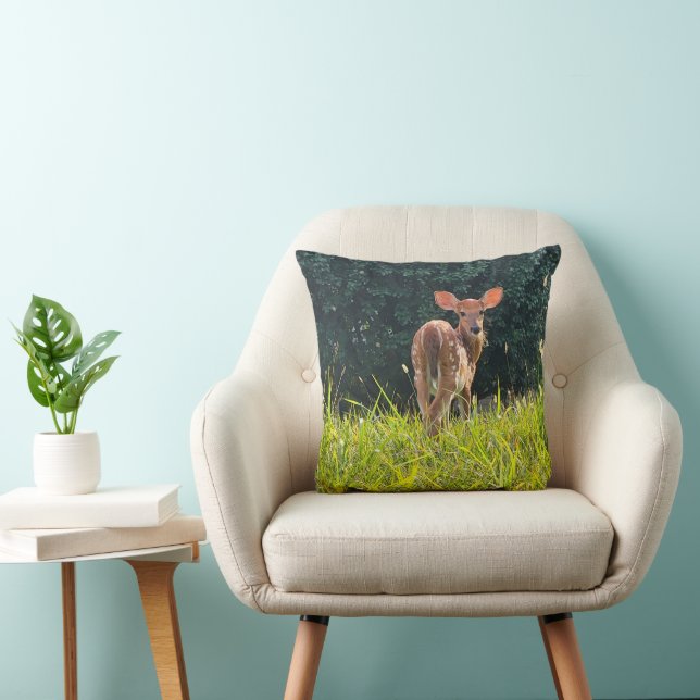 Fawn Standing in the Grass Cushion (Chair)
