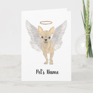 Fawn Tan Cream Chihuahua Sympathy Memorial Card