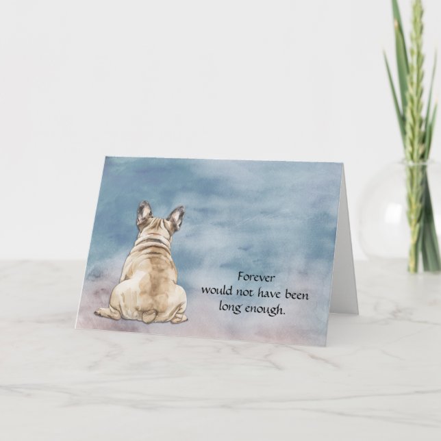 Fawn Tan French Bulldog Sympathy Card (Front)