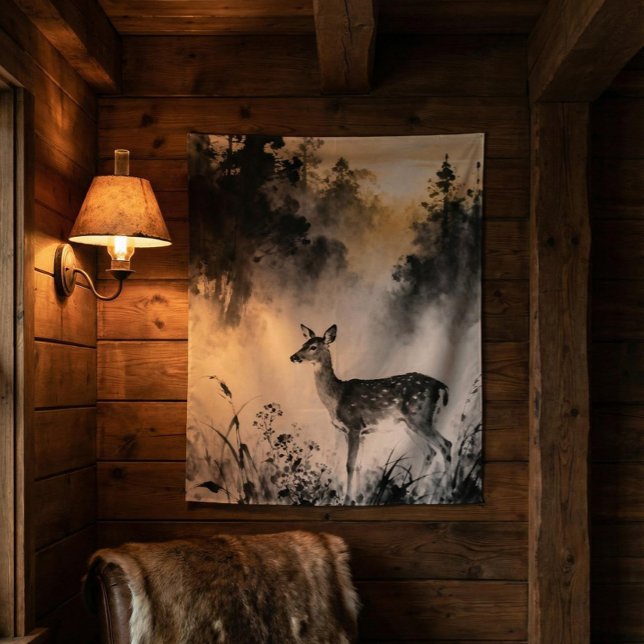 Fawn Tapestry | Misty Forest Art (Creator Uploaded)