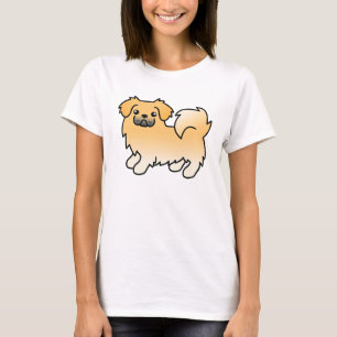 Fawn Tibetan Spaniel Cartoon Dog T-Shirt