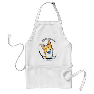 Fawn White Corgi Its All About Me Standard Apron
