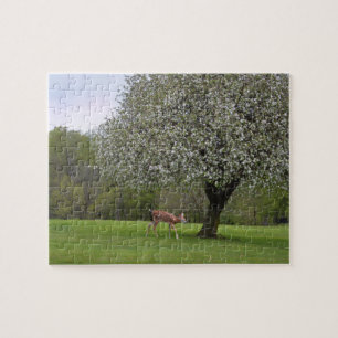 Fawn with Blossom Tree jigsaw puzzle
