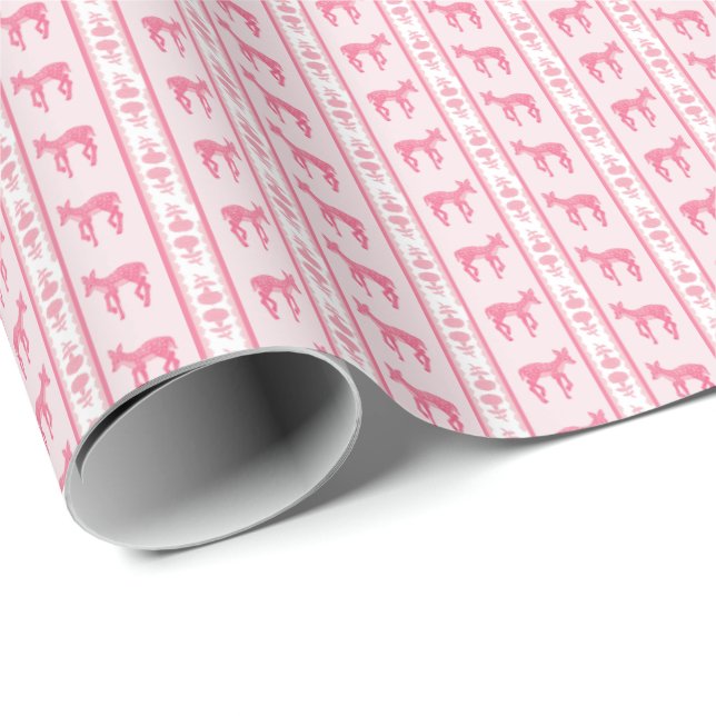 Fawns and Hydrangeas Wrapping Paper (Roll Corner)