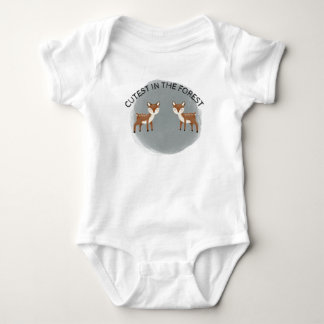 Fawns Cutest in the Forest Baby Bodysuit