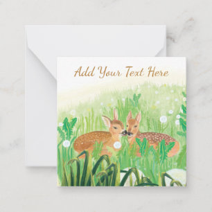 Fawns in Tall Grass Customisable Card