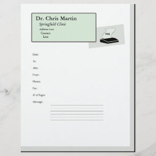 Fax Machine Cover Letter Customisable