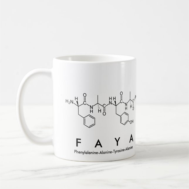 Faya peptide name mug (Left)