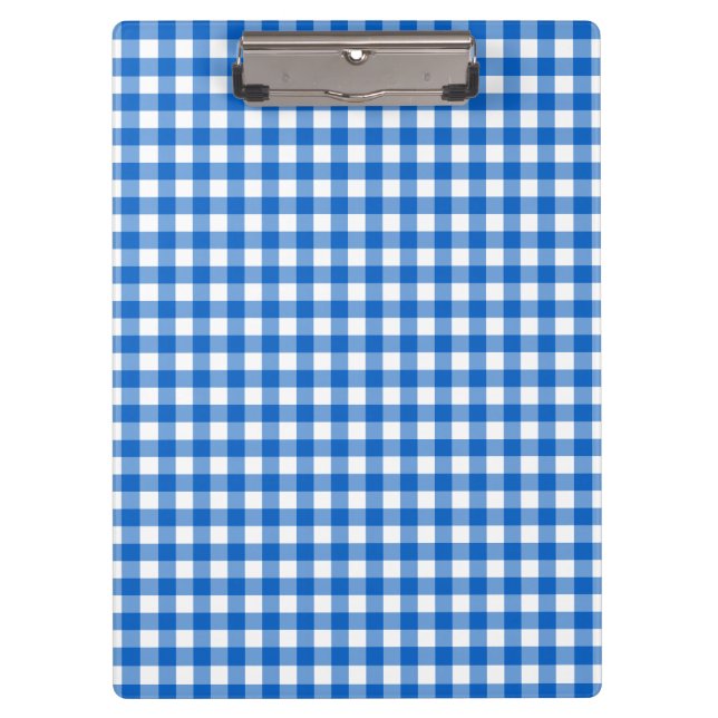 Faye and Laure Blue Gingham Clipboard (Front)