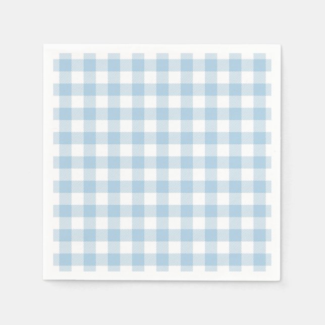 Faye and Lauren Blue Plaid Napkin (Front)