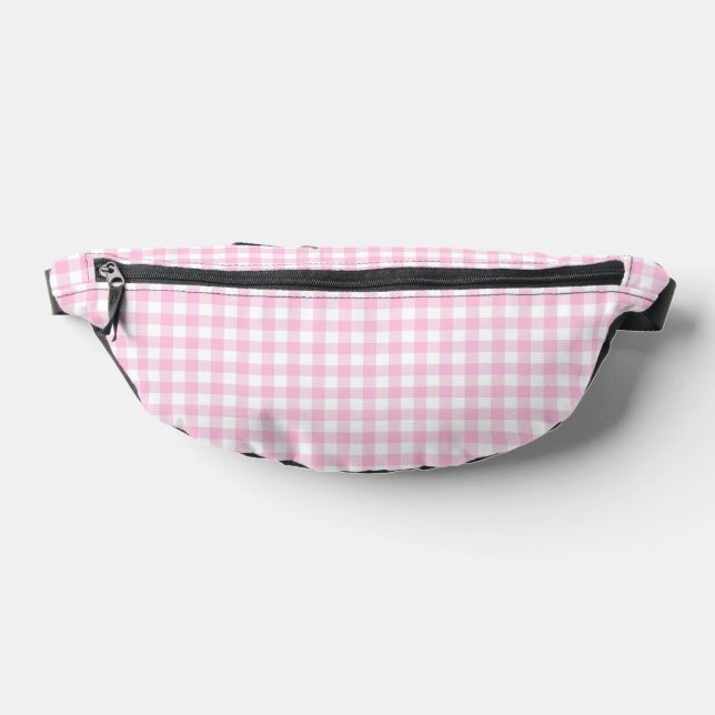 Faye and Lauren Bright Pink Gingham Bum Bags (Lay Down)