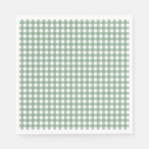 Faye and Lauren Fall Green Gingham Napkin