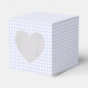 Faye and Lauren Pastel Blue Gingham Favour Box