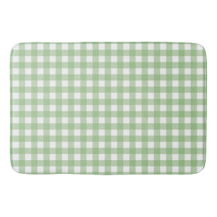 Faye and Lauren Pastel Green Gingham Bath Mat