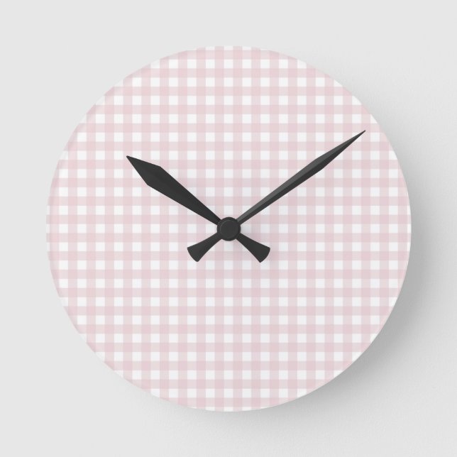 Faye and Lauren Pastel Pink Round Clock (Front)