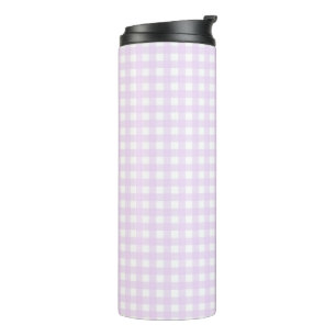 Faye and Lauren Pastel Purple Gingham Thermal Tumbler