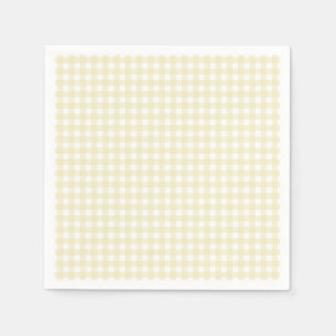 Faye and Lauren Pastel Yellow Gingham Napkin