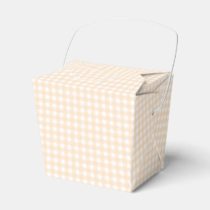 Faye and Lauren Peach Gingham  Favour Box