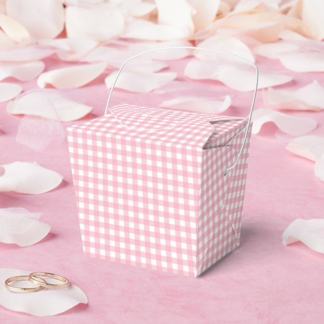  Faye and Lauren Pink Classic Buffalo Plaid Favour Box (Wedding)