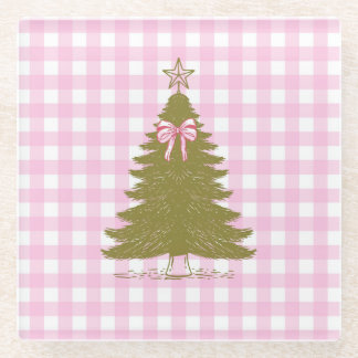 Faye and Lauren Pink Holiday Coaster