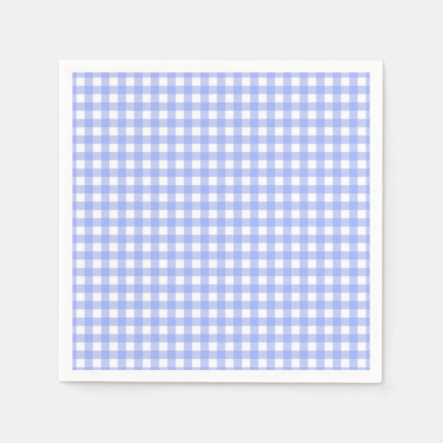 Faye and Lauren Purple Gingham Paper Napkins (Front)