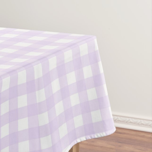 Faye and Lauren Purple Gingham Tablecloth (In Situ)