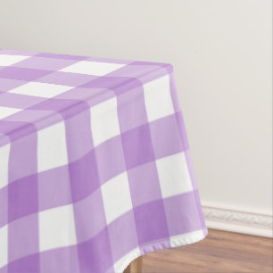 Faye and Lauren Purple Plaid Tablecloth