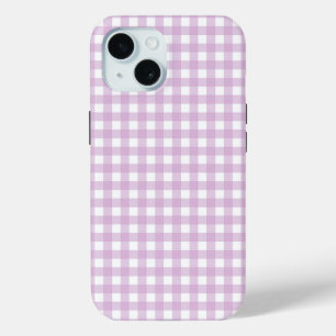 Faye and Lauren Soft Purple Gingham iPhone 15 Case