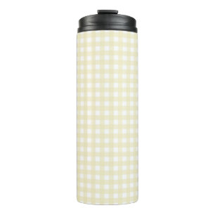 Faye and Lauren Yellow Gingham Thermal Tumbler