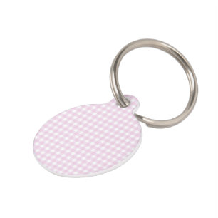 Faye & Lauren Pink Gingham Pet Tag