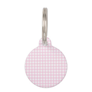 Faye & Lauren Pink Gingham Pet Tag