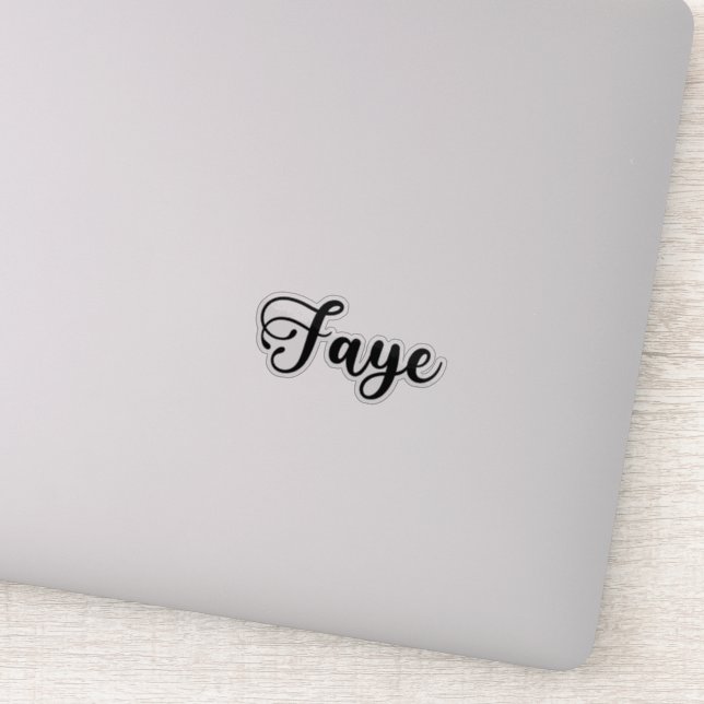Faye Name - Handwritten Calligraphy (Detail)