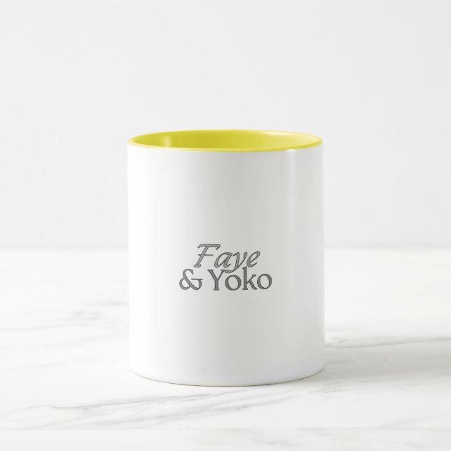 Faye & Yoko mugs for lgbt (Center)