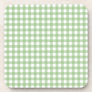 FayeandLauren Green Buffalo Plaid Pattern Coaster