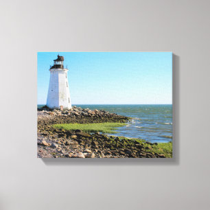 Fayerweather Island Lighthouse, Connecticut Canvas Print