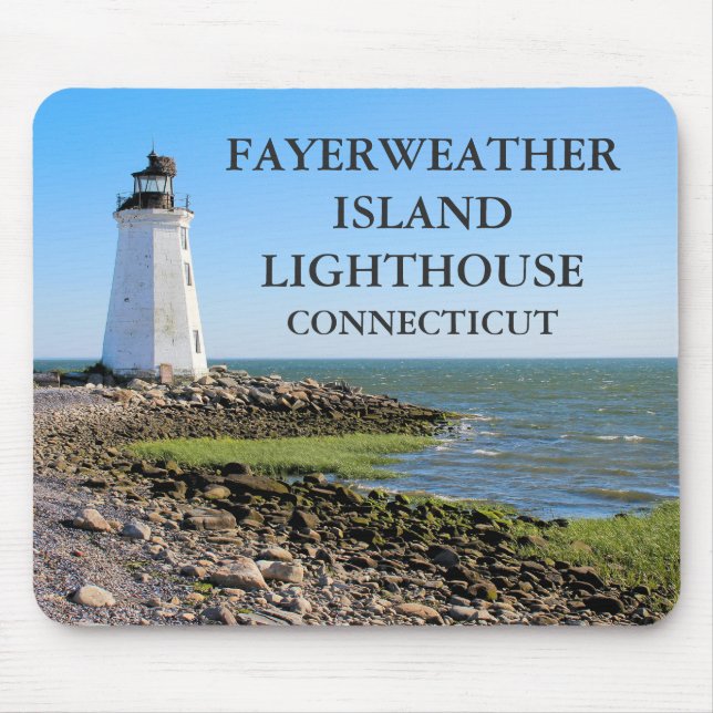 Fayerweather Island Lighthouse, Connecticut Mouse Mat (Front)
