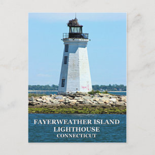 Fayerweather Island Lighthouse, Connecticut Postcard