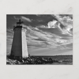 Fayerweather Lighthouse - Bridgeport, CT Postcard