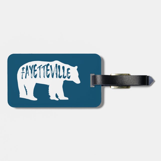 Fayetteville Arkansas Bear Luggage Tag (Back Horizontal)