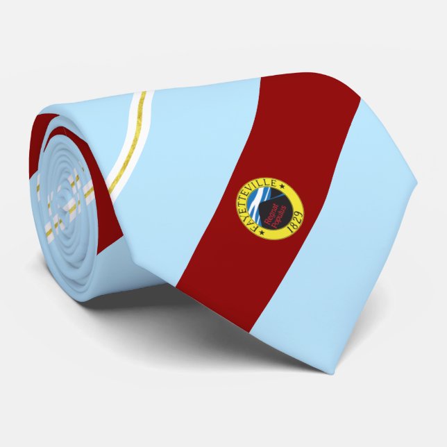 Fayetteville (Arkansas) city flag Neck Tie (Rolled)