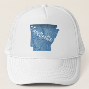 Fayetteville Arkansas Wood Grain Trucker Hat
