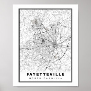 Fayetteville Map Poster