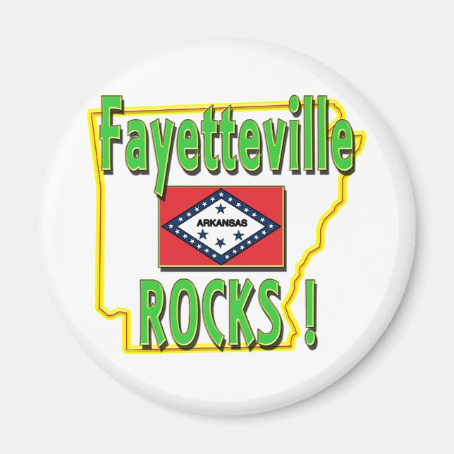 Fayetteville Rocks ! (green) Magnet (Front)