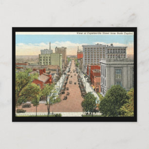 Fayetteville St., Raleigh, NC Vintage Postcard
