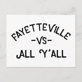 Fayetteville VS All Yall, Arkansas Postcard