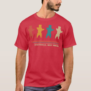 Fayetteville West Virginia Vintage Bear WV Distres T-Shirt